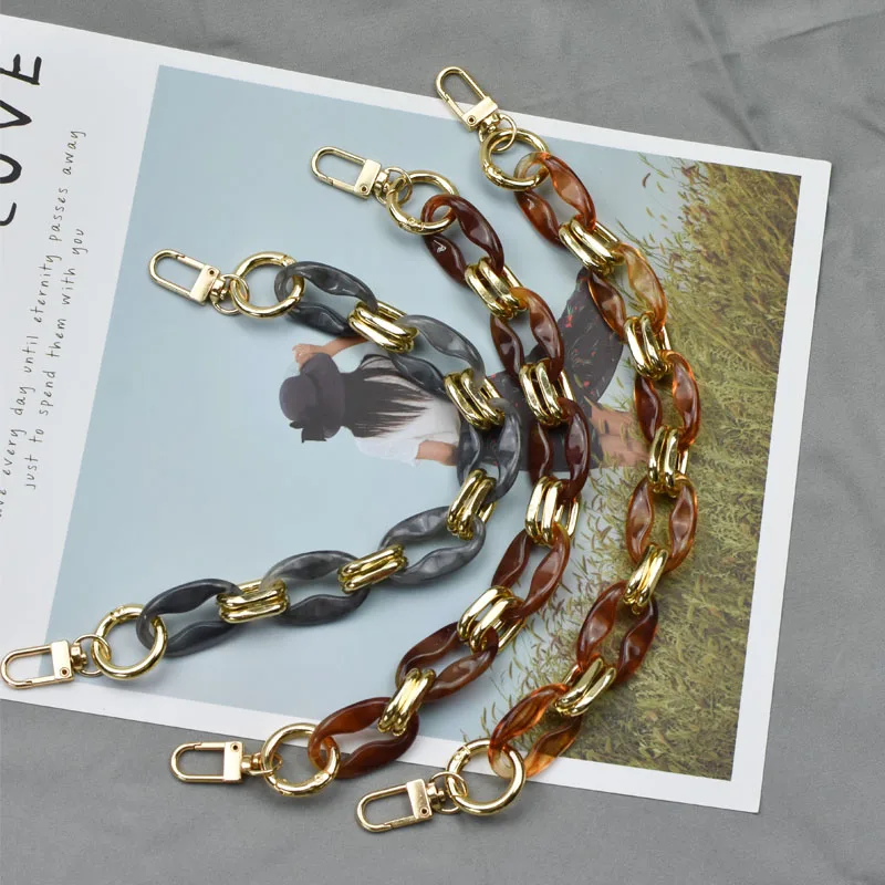 

High Quality Acrylic chain Color Women Acrylic Shoulder Bag Strap Chic Solid Color Or Mix Color Messenger Handbags Belts
