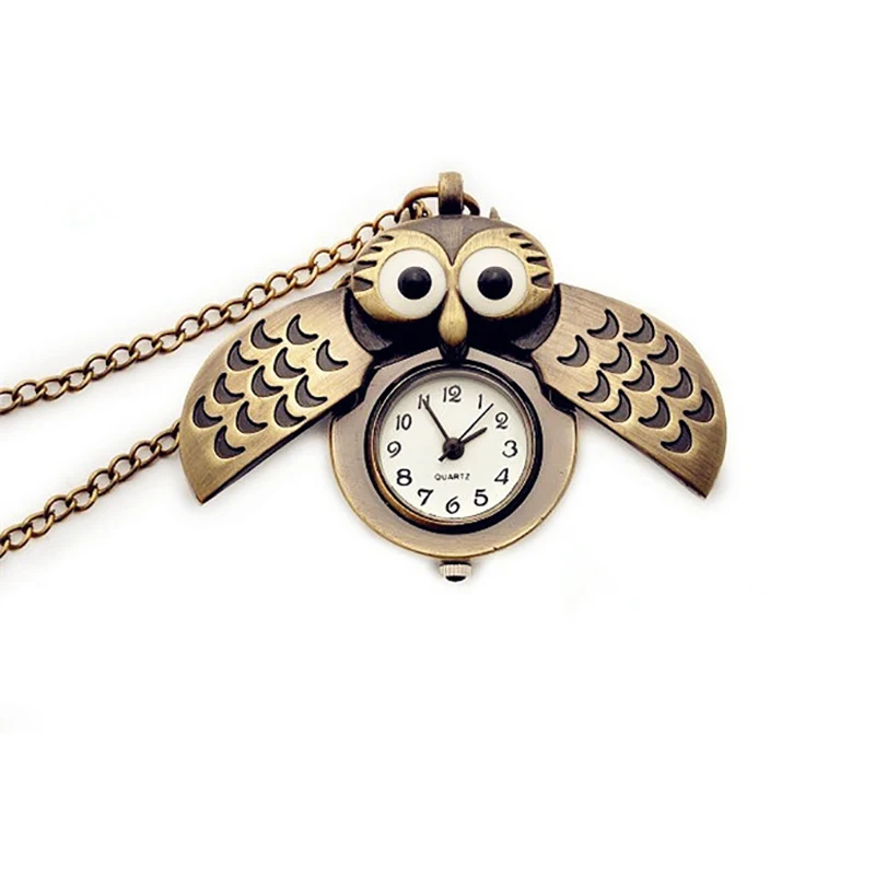 

Owl Retro Creative Flip Hanging Vintage Pocket Watch