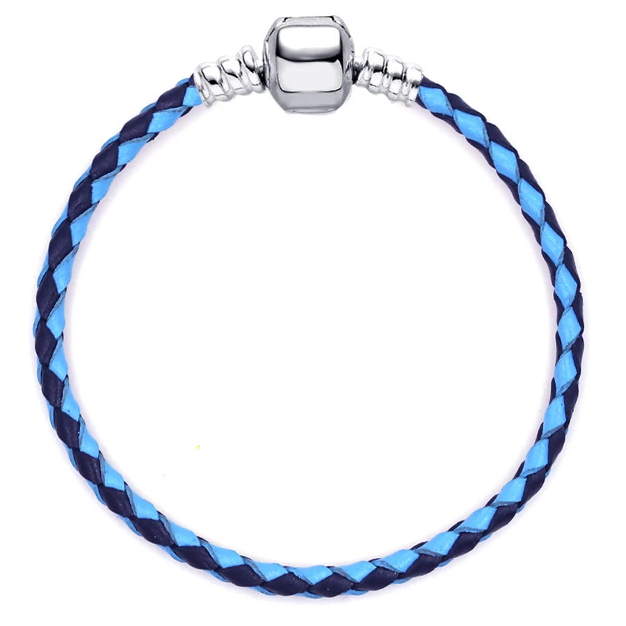 Женский кожаный браслет SEIALOY плетеный из разноцветной кожи ручной работы с