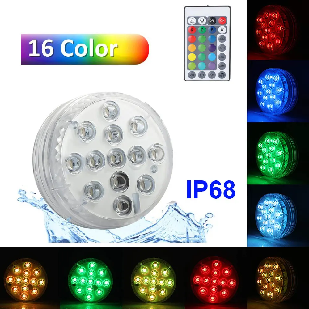 Водонепроницаемая светодиодная подводная лампа с аккумулятором IP68 | Лампы и