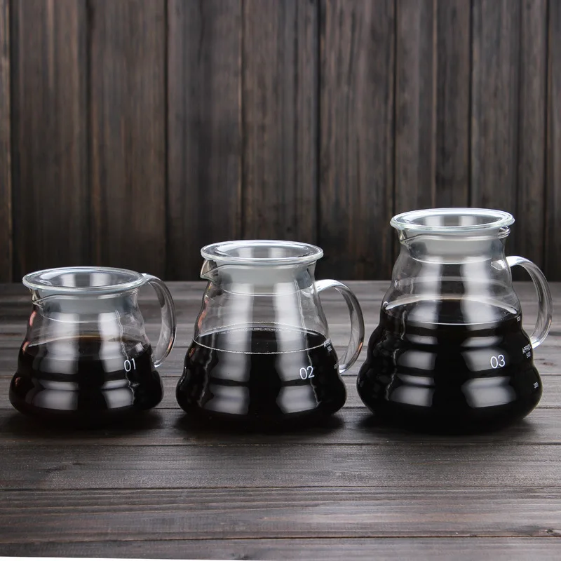 Coffee Pot 350ml 600ml 800ml Glass Dripper Insulated handle To Keep Your Pour Over and Fresh Drip Kettle | Дом и сад