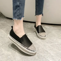 2021 new women flats slip on loafers rhinestones casual sandals shoe crystal bling ladies platform shoes summer beach sandals