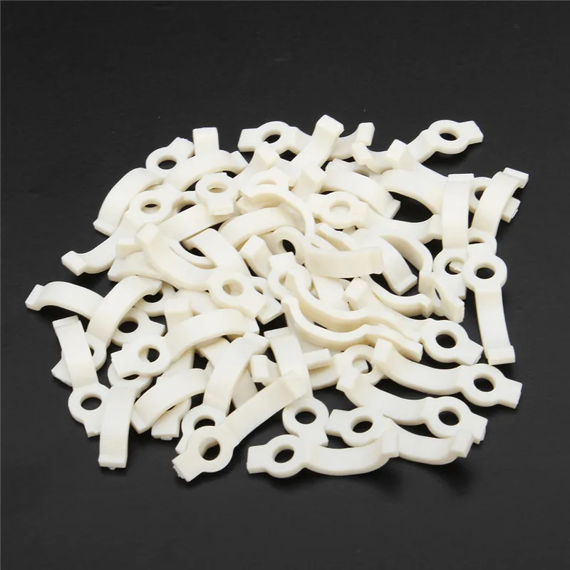50Pcs 10mm LED Strip Fixing Clip Tape Light Mounting Brackets For 5054/5050/5630 Strip+Screw Lamp Bases | Освещение