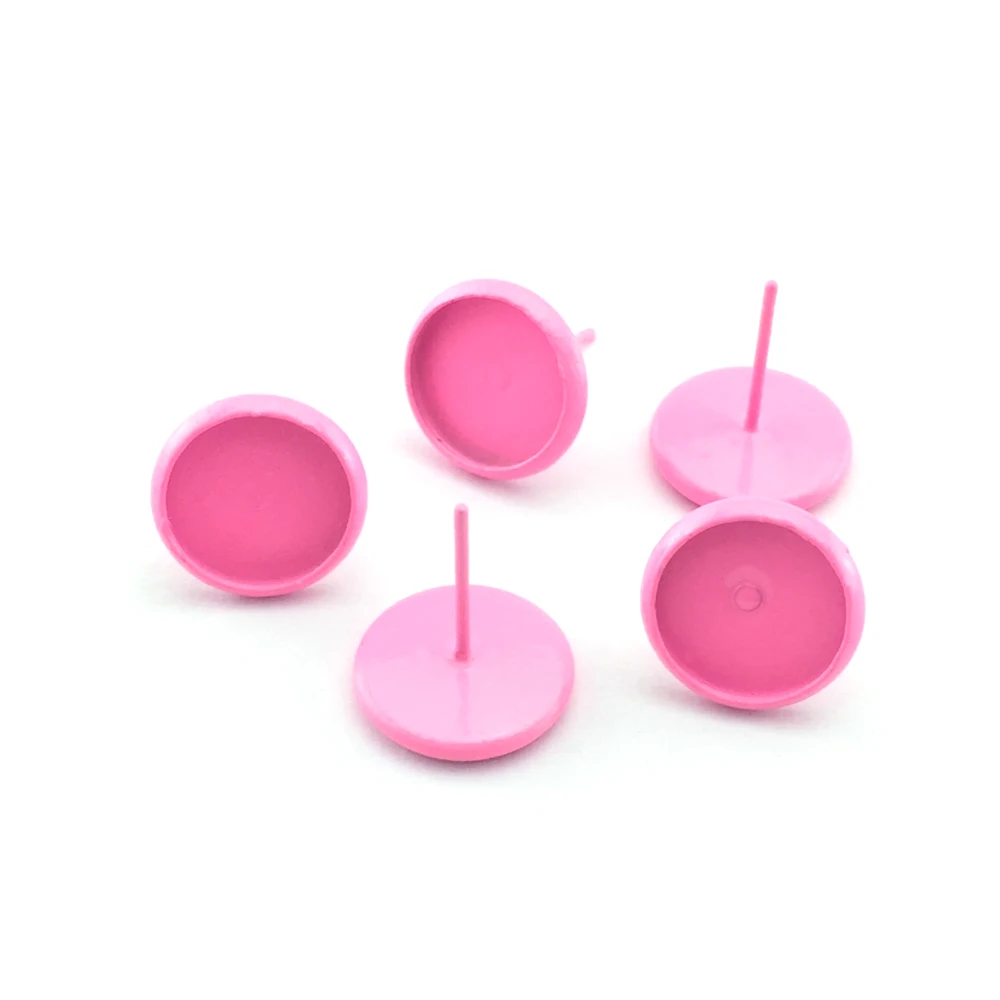 

10mm 20pcs Earring Studs,Glass Cabochons Earrings Blank/Base Supplies for Jewelry Components 15