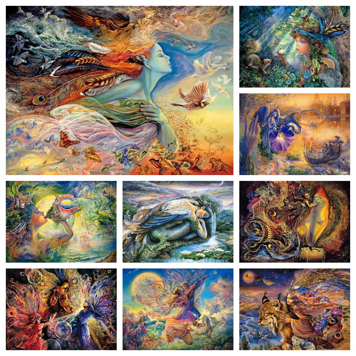 Алмазная живопись Фэнтези мультфильм девочка Фея полная дрель