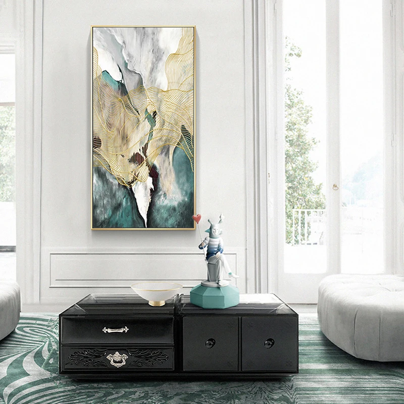 Современная Картина на холсте большой плакат и принт для гостиной абстрактная