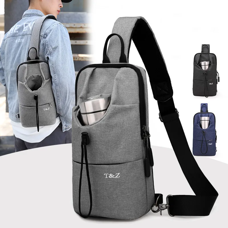 Man Travel Belt Purse Functional Outdoor Oxford Chest Pack Sling Bags Hip-Hop Male Chest Bag