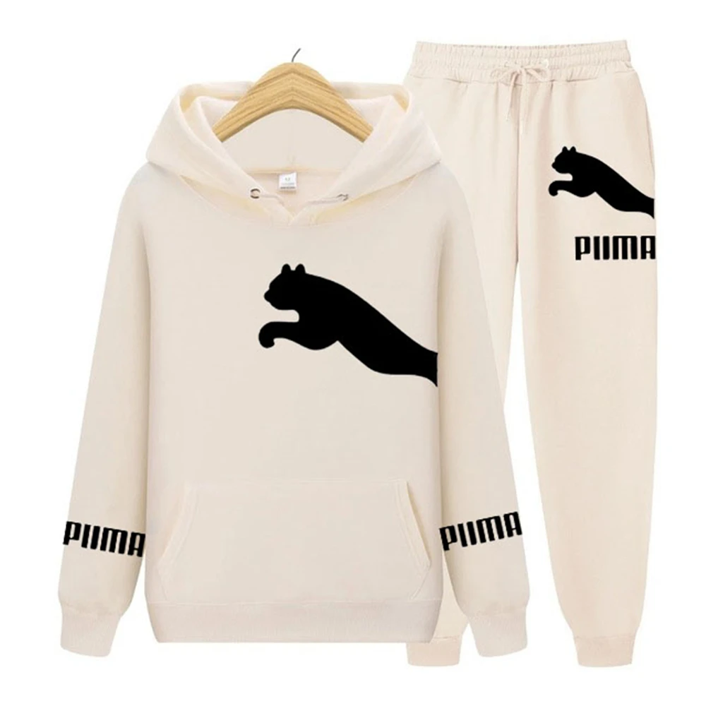 

Pumba-Men's Hoodie Set Brand Sportswear Sweatshirt + Sports Pants Spring And Autumn Casual Suit New Young Fashion Printing 2021