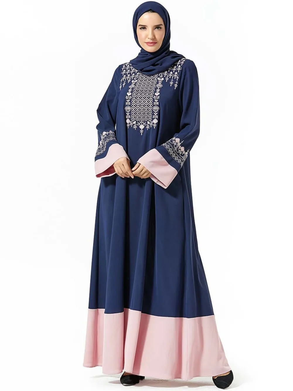 Скромная Мода праздничная абайя Турецкая женская одежда мусульманское платье