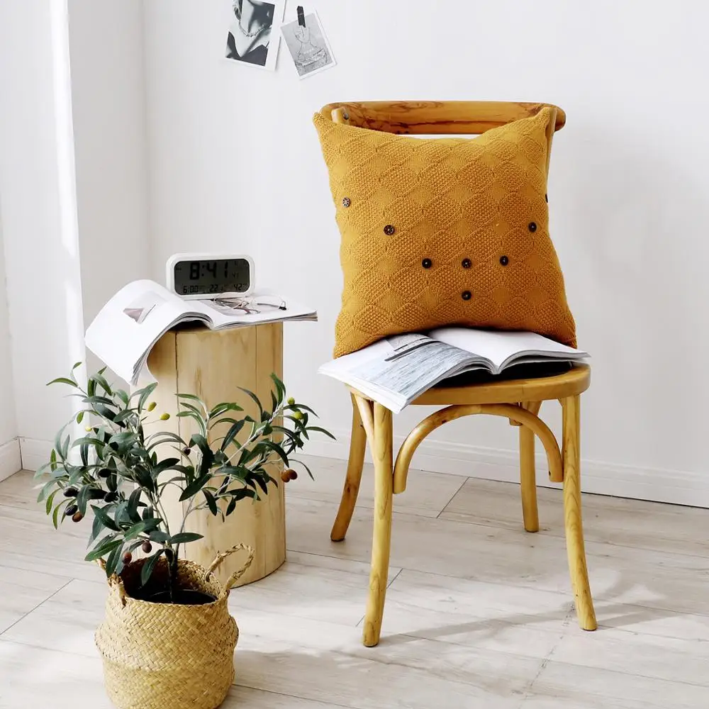 Мягкая Наволочка с пуговицами 45 х45 см|Наволочки| |