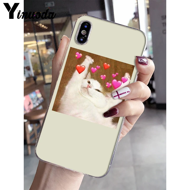 Yinuoda очень милый кот собака мультфильм розовый в форме сердца YOU& ME мягкий чехол для телефона iPhone 8 7 6S Plus 5 5S SE XR X XS MAX 10