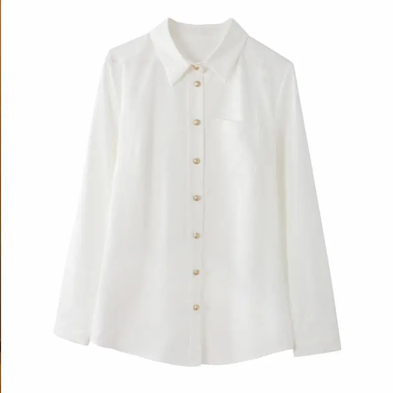 

Spring White Shirt Women Blouses Versatile Long Sleeve T-shirt Chiffon Top Clothing Crop Korean Plus Size Ladies Female Fashion