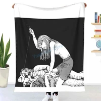junji ito collection junji ito stitches throw blanket winter flannel bedspreads bed sheets blankets on cars and sofas sofa