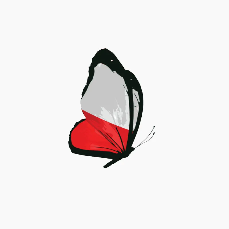 8 2 см * 11 3 Польша флага бабочки Lnterest окна автомобиля светоотражающие наклейки для