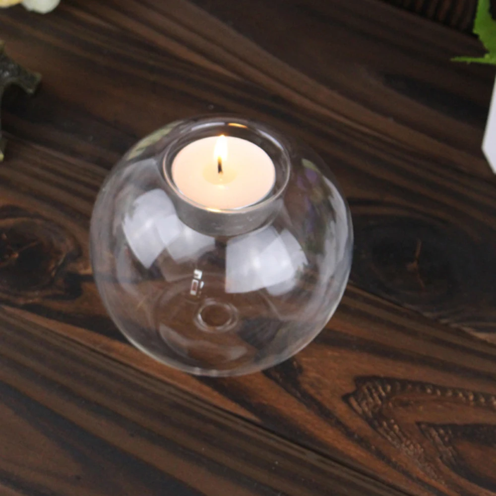 Большой Хрустальный подсвечник шар держатель предварительно элегантный тяжелый