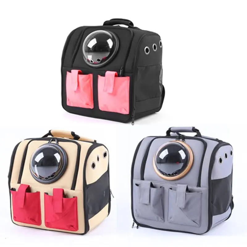 

Переносной рюкзак для домашних питомцев, дышащий рюкзак с космической капсулой для маленьких кошек и собак, с сеткой, многофункциональная у...