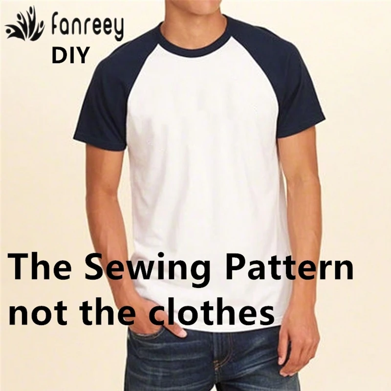 Декоративный Шов Из Для мужчин с рукавами типа реглан и круглым вырезом Короткий