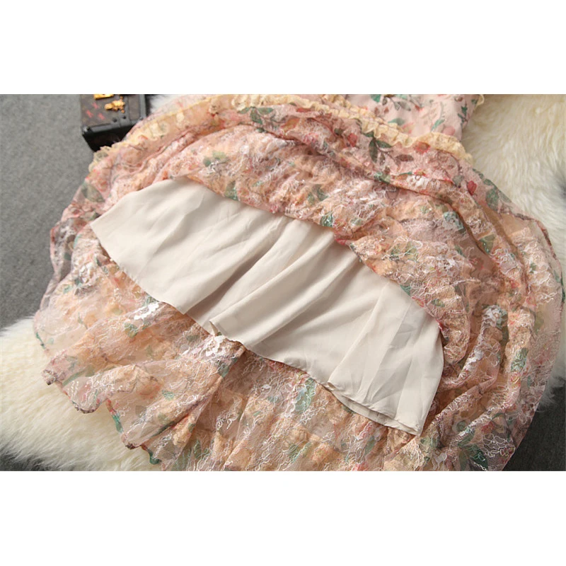 Высококачественное подиумное дизайнерское летнее платье с коротким рукавом