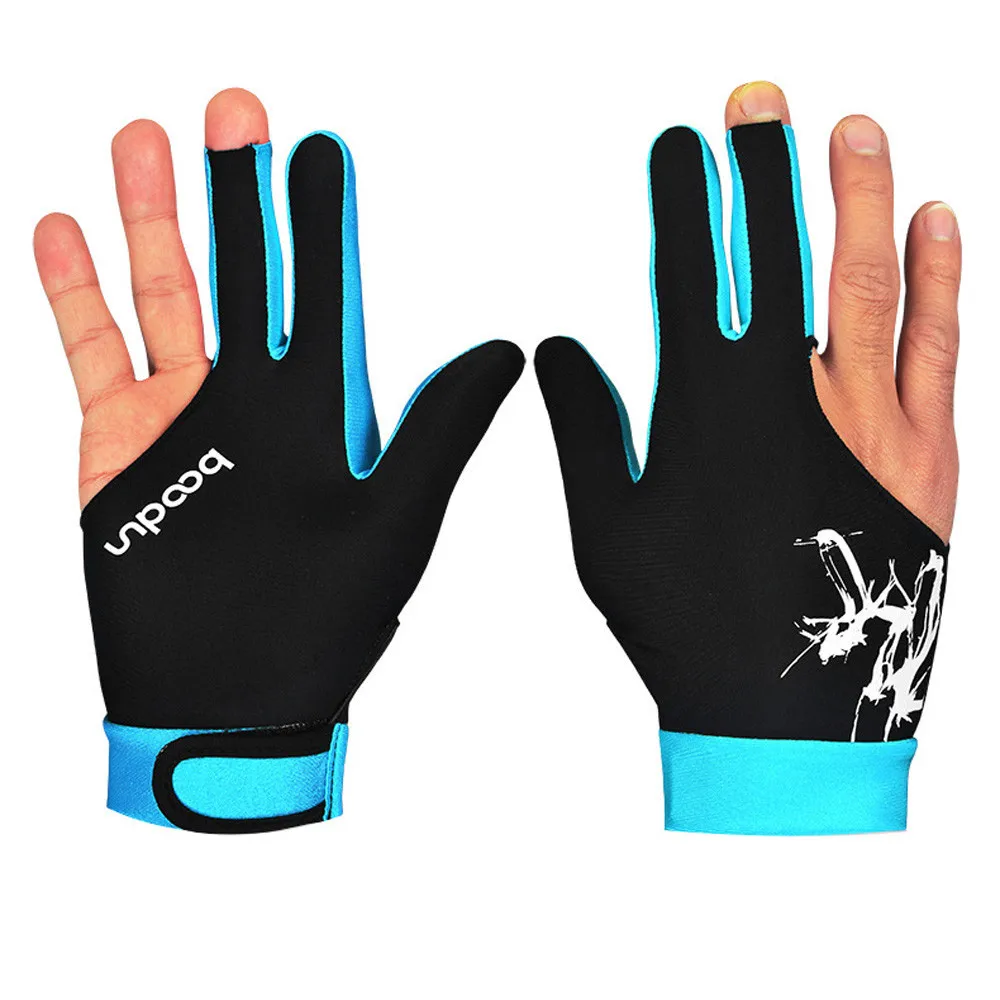 

Spandex Snooker Three-finger Billiard Glove Pool Left And Right Hand Open lightweight fabric anti-slip open finger