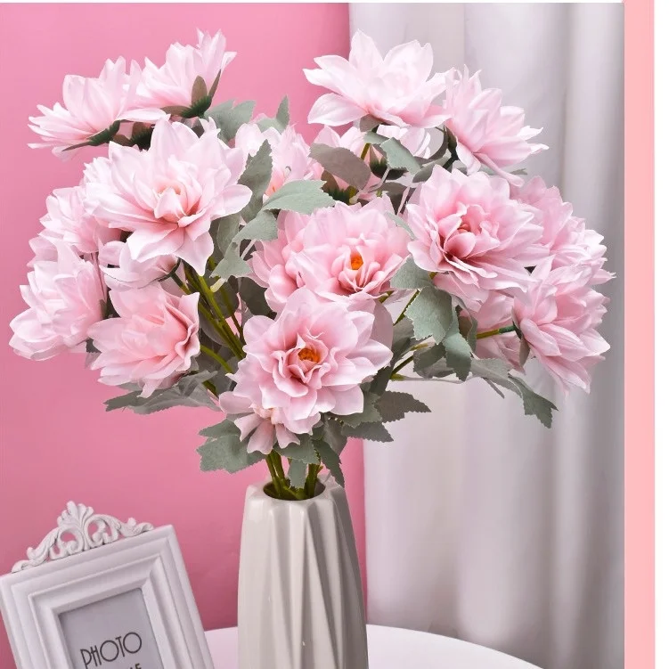 

Artificial Flower, 6 Heads, Peony, Blue Bouquet, Home Vase Flower Arrangement, Wedding, Hotel Decoration Flower Silk Flower