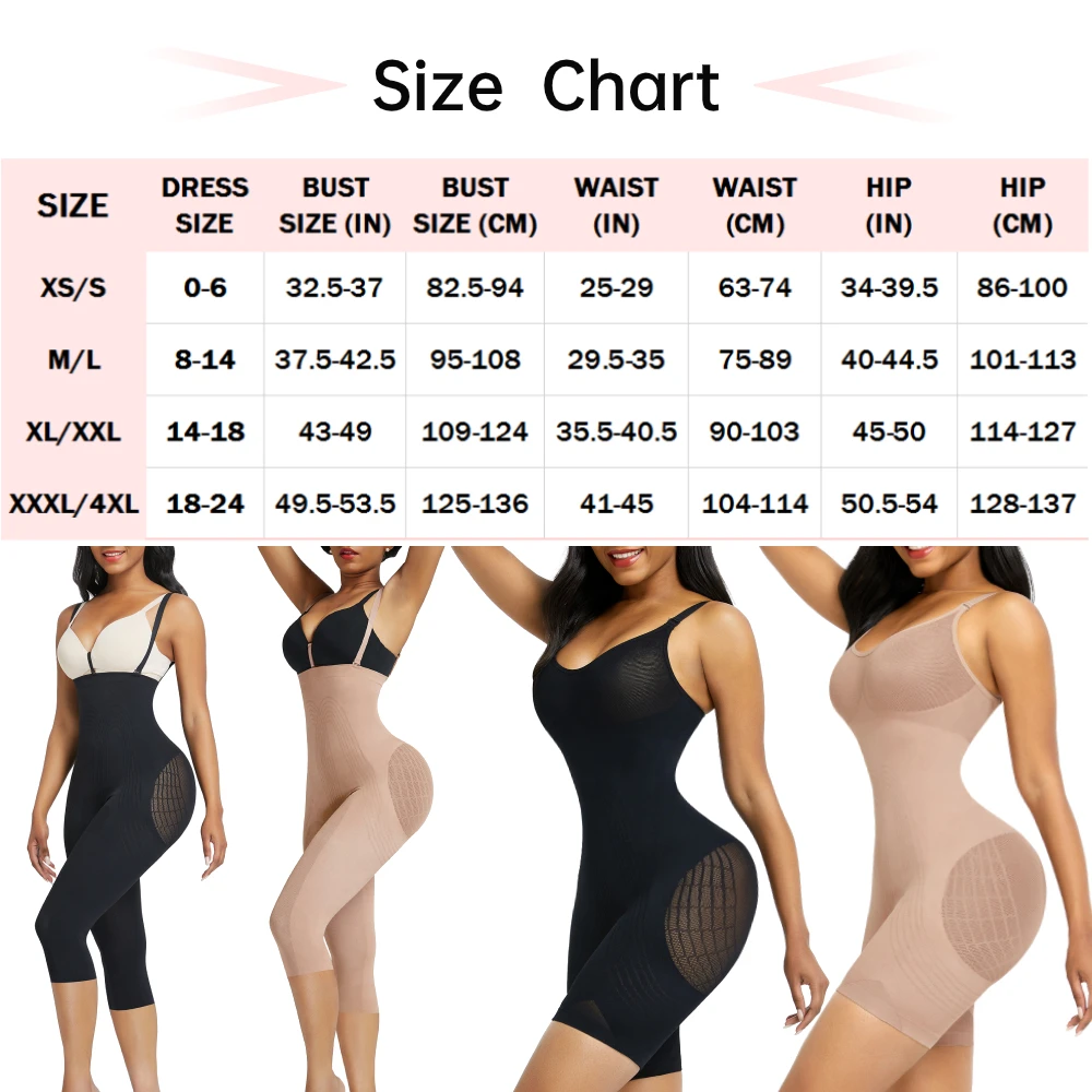 

HEXIN Womens Seamless fajas Body Shaper Corset Waist Trainer Butt Lifter Tummy Control Womens Underwear Push Up Girdles Bodysuit