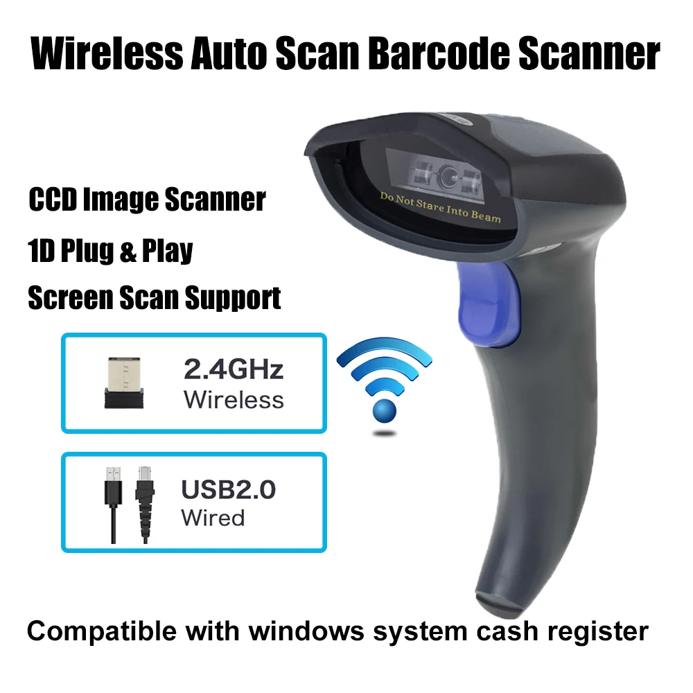 Проводной сканер штрих кода NETUM W6 W3 CCD (2 4 ГГц беспроводной и проводной USB) для