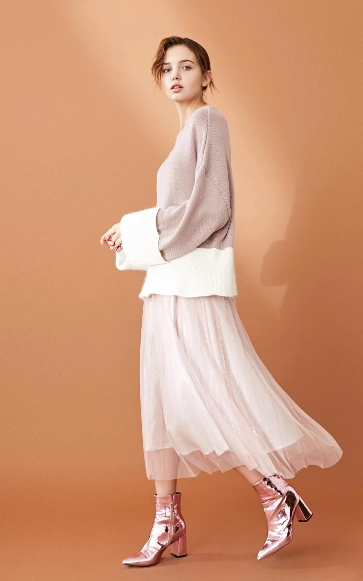Vero Moda шерстяная вязаная с круглым вырезом из кроличьего меха | 318413578