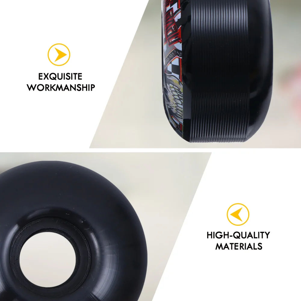 

4pcs Skull Pattern Skatboard Wheel High Hardness PU Wheel Hub Assorted Color