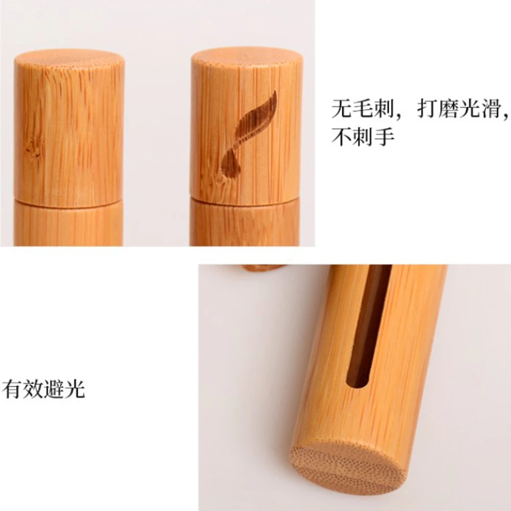 10 мл бамбуковый рулон на бутылке со стальным роликом стеклянный контейнер для