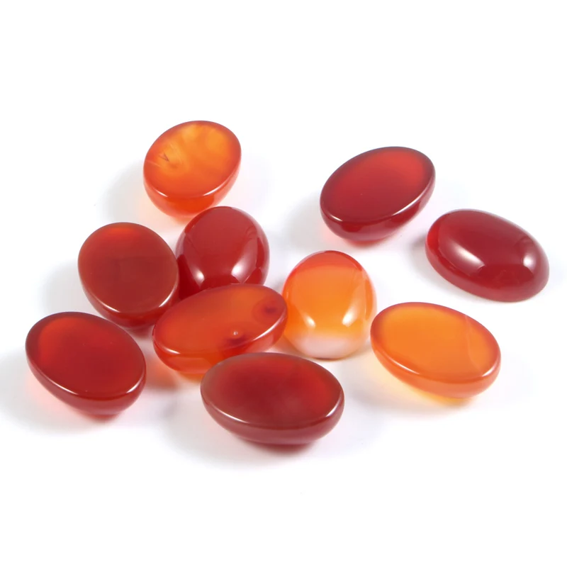 10 шт. декоративный кабошон в форме яйца с красным агатом | Украшения и аксессуары