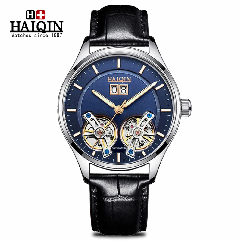 Часы наручные HAIQIN Мужские механические брендовые водонепроницаемые спортивные