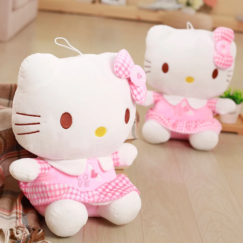 Оригинальные куклы Hellokitty плюшевые игрушки, очаровательные Куклы hello kitty, подарок на день девочек, Рождественский подарок/40 см