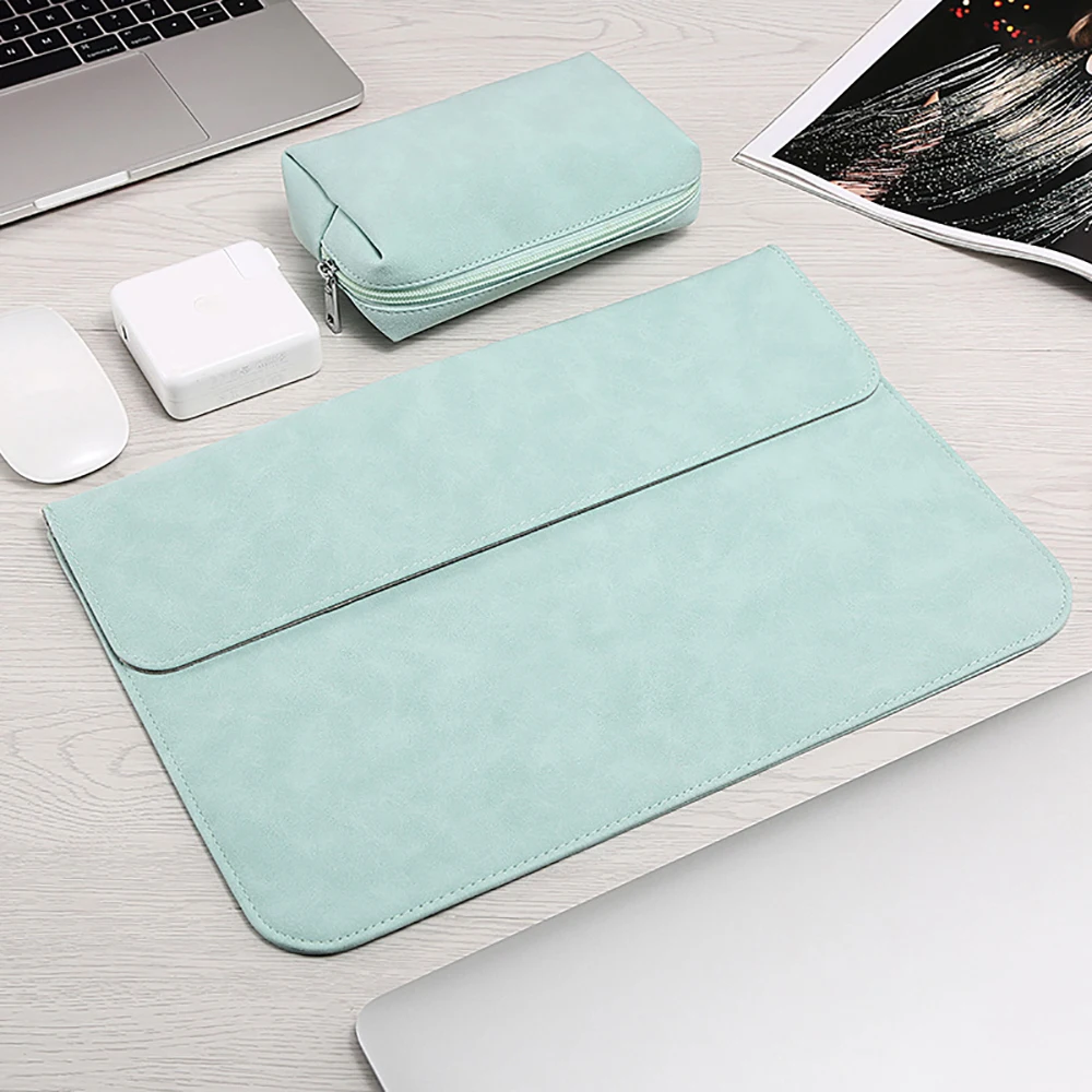 Матовый мягкий чехол для ноутбука, чехол для Apple Macbook Air 13 11 retina 15 13 12 дюймов, чехол для new Pro 16 с блоком питания - Цвет: Green