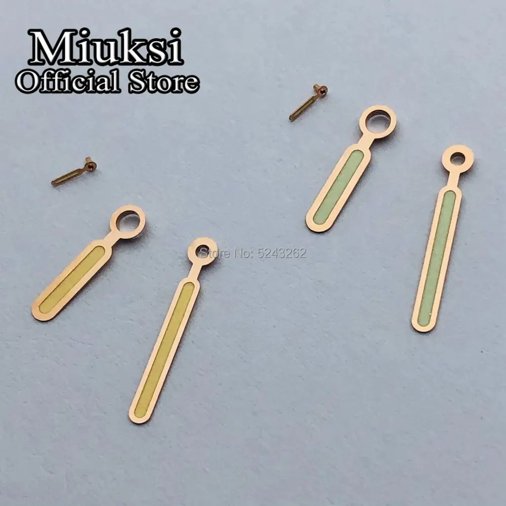 Стрелки Miuksi зеленые светящиеся стрелки подходят для часов серии ETA 6497 6498 или Seagull