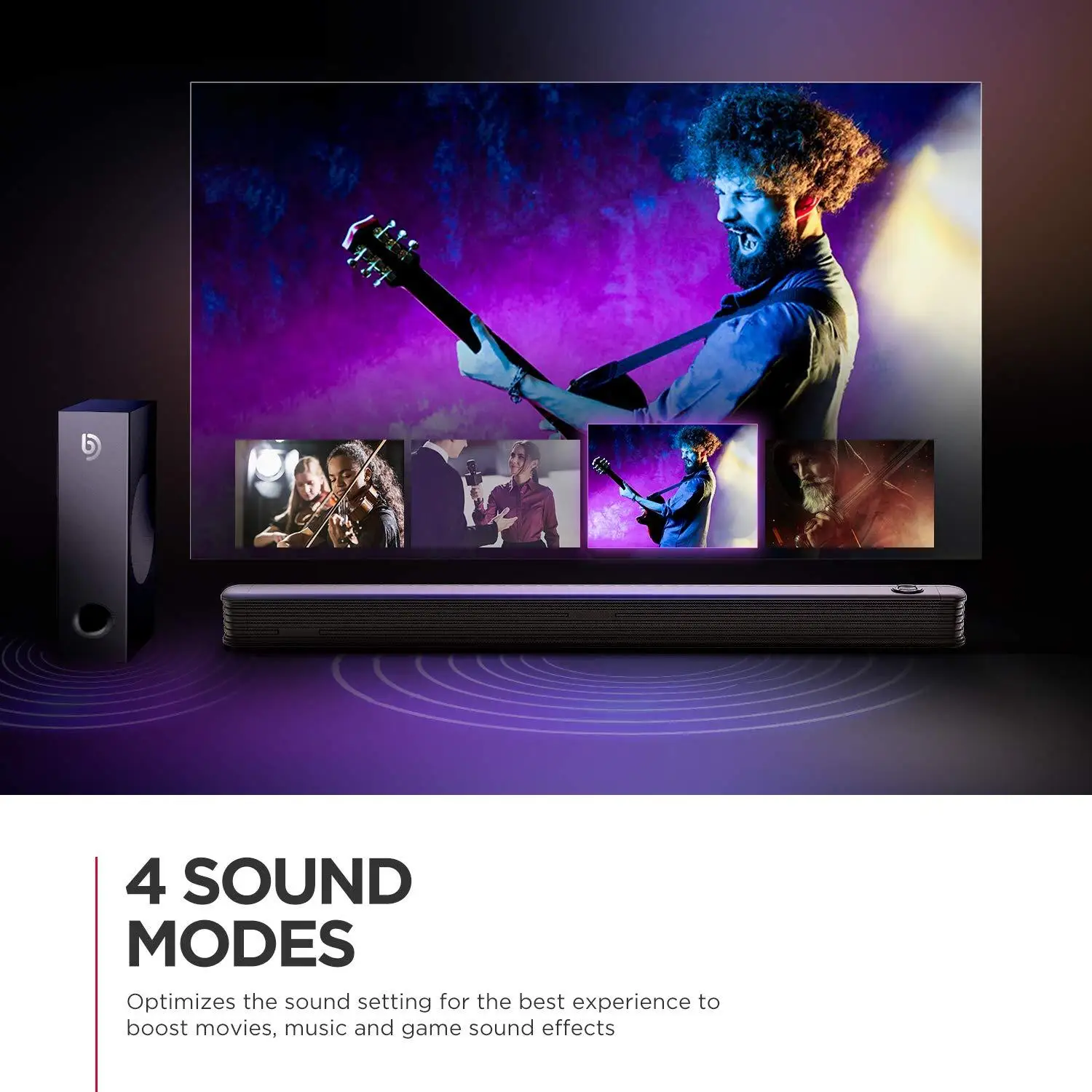 BOMAKER 150W Home TV Theater Soundbar Bluetooth Speaker Wireless SoundBar 3D Stereo Column Surround Subwoofer with Remote Contro |