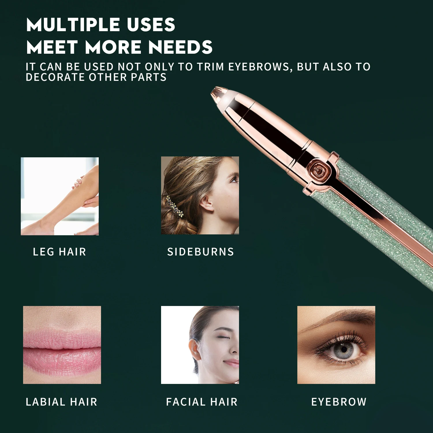

USB Rechargeable Painless Hair Removal Eyebrow Trimmer Women Electric Epilator Facial Shaving Razor Device Hair Cutting Machine