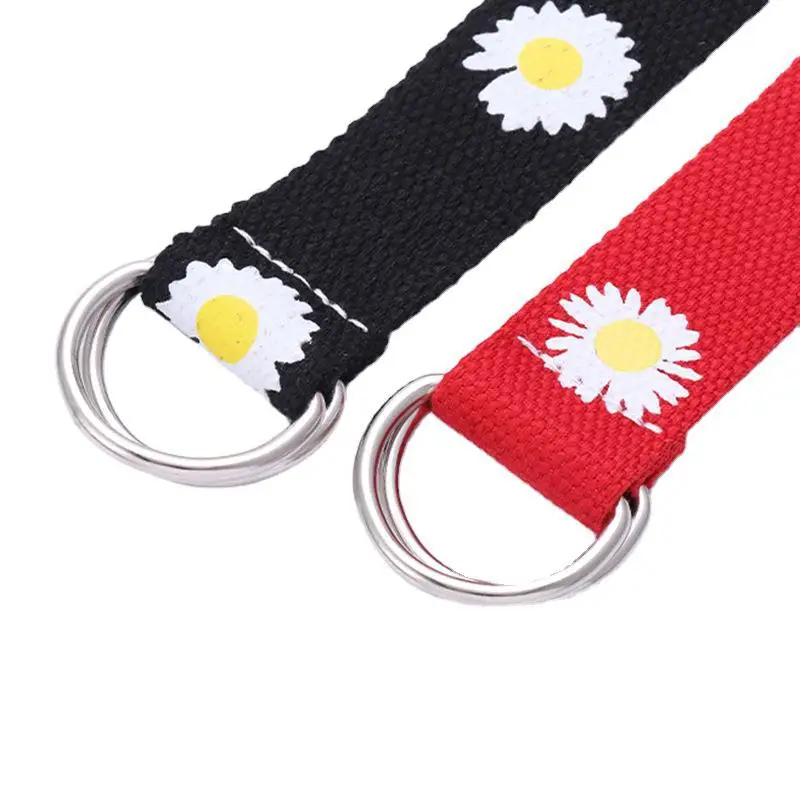 

Korean Fashion Trend Woven Canvas Belt Ladies Casual Decoration Small Daisy Belt Female Ins