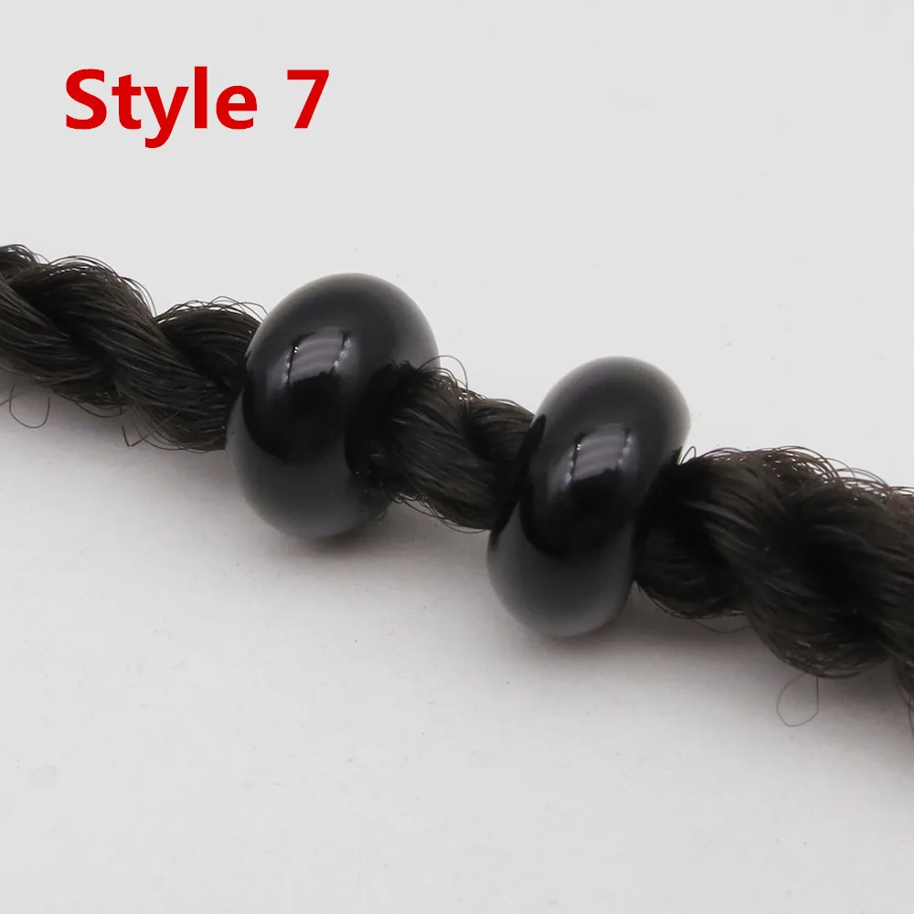2pcs Style 7 2 шт./упак. из натурального камня разных 11 видов стилей, подвязанные лентой, с объемной волной, дредлоки, для увеличения объема, бусины кольца трубки для ювелирных изделий, дредлоки, для увеличения объема, аксессуары - Цвет: 2pcs Style 7