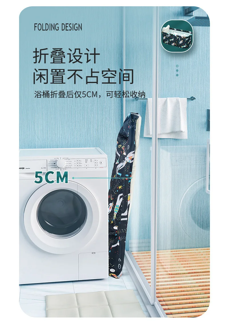 

Eco-friendly Folding Bathtub Bath Tub Fabric Bracket Adult Insulated Large Household Thicken Portable For All Season Summer