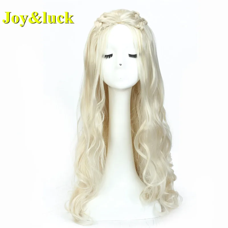 Синтетический Длинный натуральный вьющийся парик для косплея Серебряный Белый