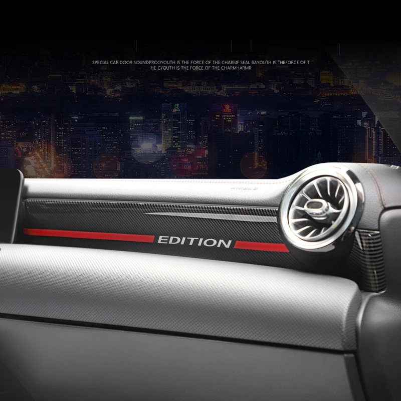 Подходит для Mercedes Benz A Class W177 V177 Приборная панель автомобиля средняя консоль полоса отделка 2 шт. авто аксессуары только для левой руки
