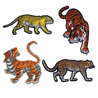 large animal tiger leopard clothes cloth patch stripe diy iron hot sticker embroidered badge washable heat conduction