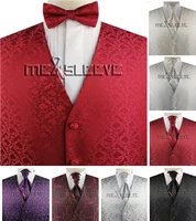 mans fashion woven microfiber full back lining wedding waistcoat set