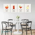 Постер и печать на холсте коктейльных напитков Aperol Spritz Colada, Настенная картина, картина для столовой, ресторана, бара, клуба, декор для паба