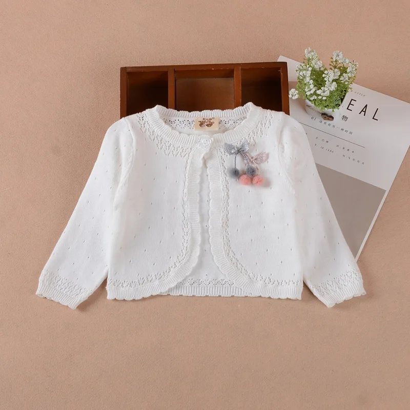 Весна 2020 Детский кардиган свитер куртка для девочек верхняя одежда из 100 хлопка 1 2