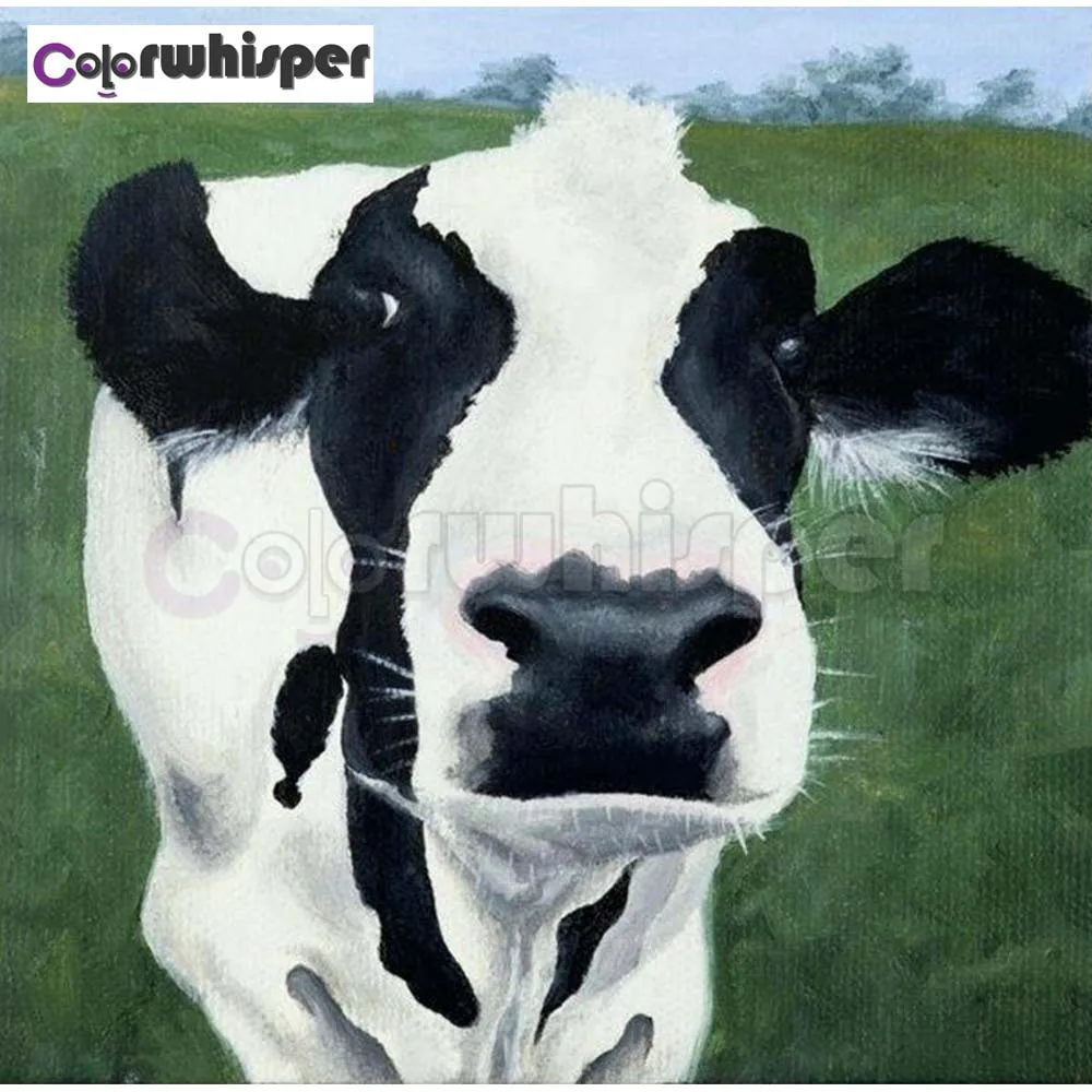 

Алмазная живопись Z729, полноразмерная/круглая Алмазная 5D Вышивка «Корова», мозаика для вышивки крестиком, рисунок на стену