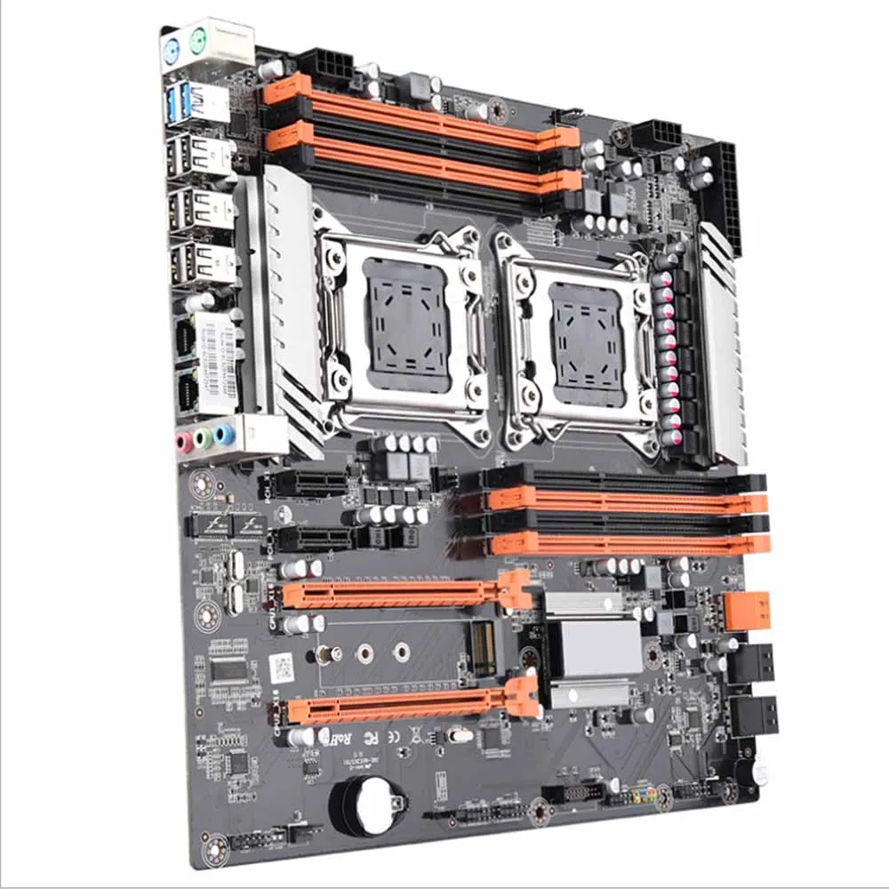 Billig X79 Dual Cpu Lga2011 Motherboard Unterstützung Für Dual Intel E5 2689 2670 Ddr3 1333/1600Mhz 256Gb M.2 Nvme Sata3 Usb3.0 E-Zu