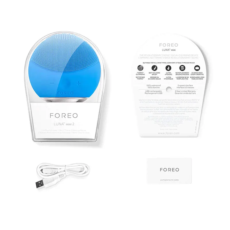

Foreoing Luna mini2 limpieza facial silicone facial cleansing brush,foreoing luna real LOGO, USB charging, waterproof, level 8
