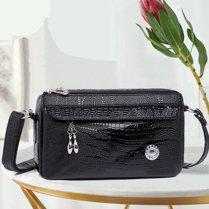 

Exquisite Pattern Women's Shoulder Messenger Bags PU Leather Fashion Shopper Top-Handle Crossbody Bag Designer Handbag For Woman