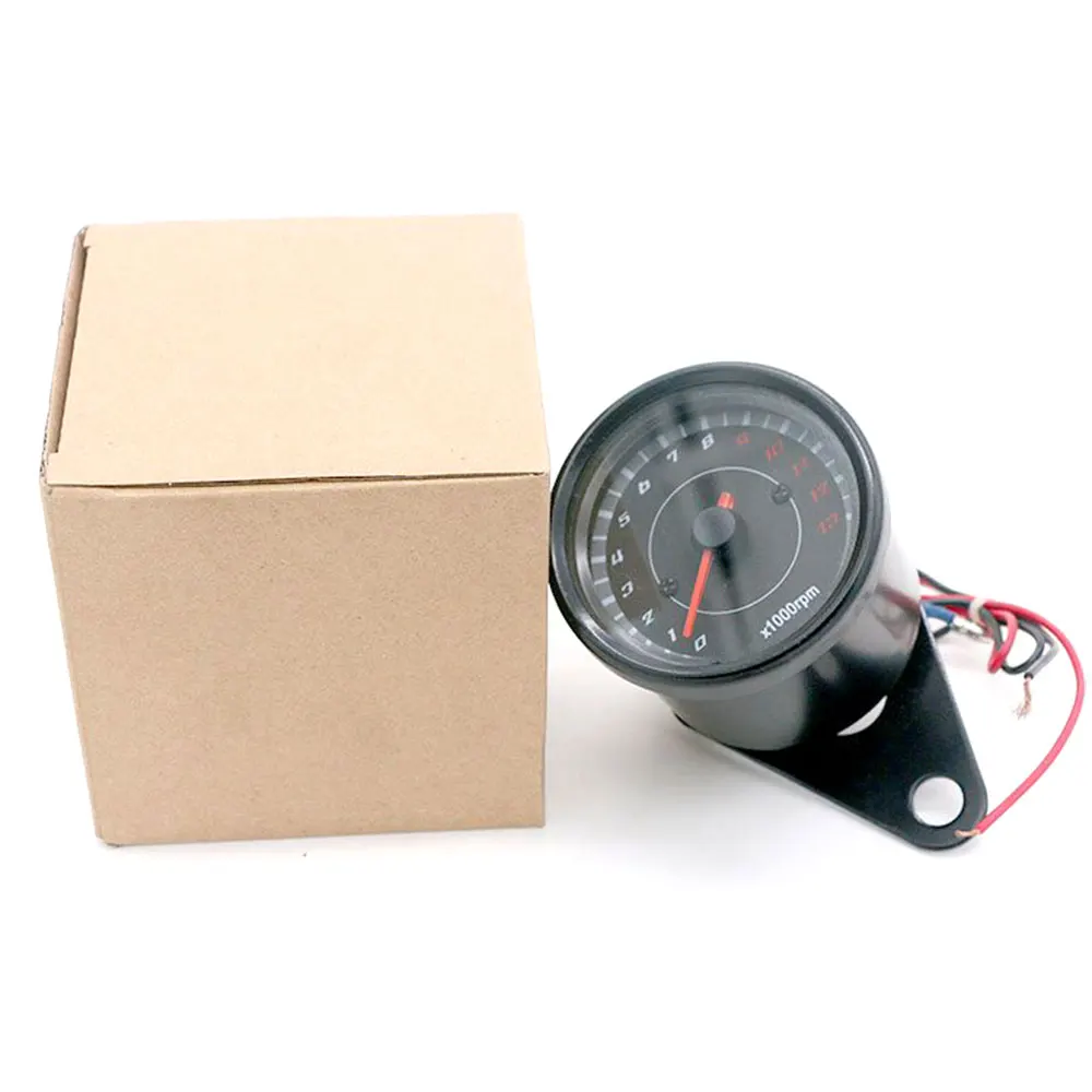 1000 RPM DC 12V Universal Motorcycle Tachometer LED Screen Meter Gauge 13K Speedometer for Honda Yamaha Suzuki | Автомобили и